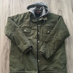 Men's Olive Green Jacket with Hood